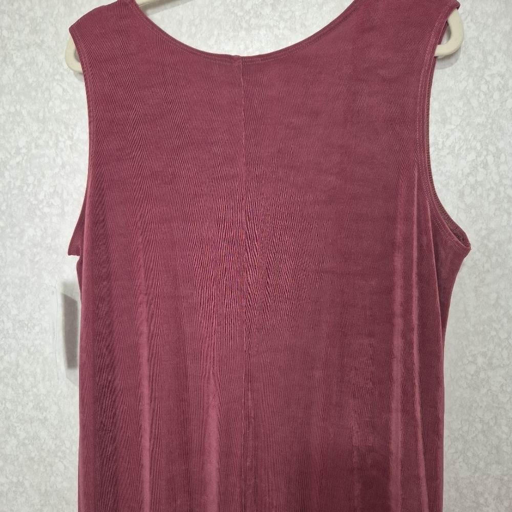 NWT Vikki Vi Sleeveless Plum-berry Classic Maxi Tank Dress Size:1X - Picture 7 of 11